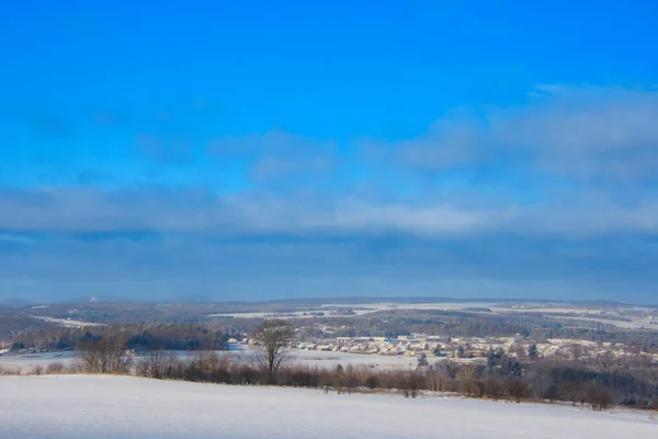 Paesaggio Campagna Invernale Inverno — Foto Stock