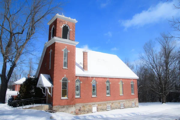 Nice Church Canadian Countryside Province Quebec — Stock Photo, Image