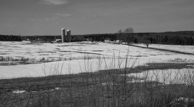 Kışın güzel kırsal alan