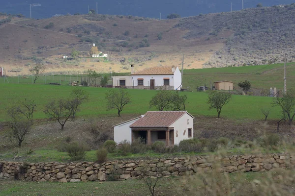 Υπέροχες Κοιλάδες Της Παλιάς Πόλης Της Ρόντα Στην Ανδαλουσία Ισπανία — Φωτογραφία Αρχείου