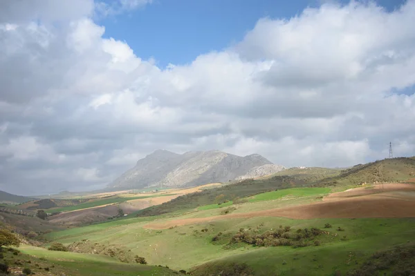 Vue Sur Une Très Belle Vallée Abdalajis Andalousie Espagne — Photo