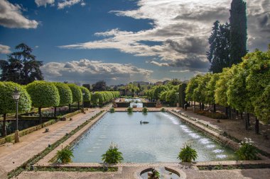 Alcazar de los Reyes Cristianos, Cordoba, Endülüs, İspanya 'nın güzel bahçeleri