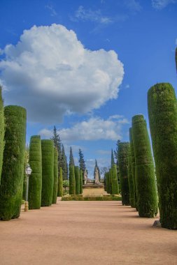 Alcazar de los Reyes Cristianos, Cordoba, Endülüs, İspanya 'nın güzel bahçeleri