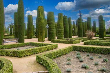 Alcazar de los Reyes Cristianos, Cordoba, Endülüs, İspanya 'nın güzel bahçeleri