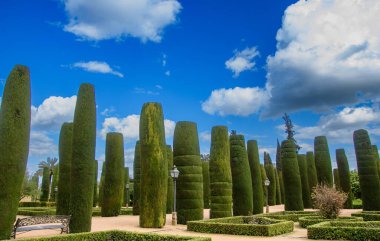 Alcazar de los Reyes Cristianos, Cordoba, Endülüs, İspanya 'nın güzel bahçeleri