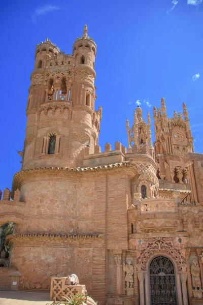 View Pretty Colomares Castle Town Benalmadena Andalucia Spain — Stok fotoğraf