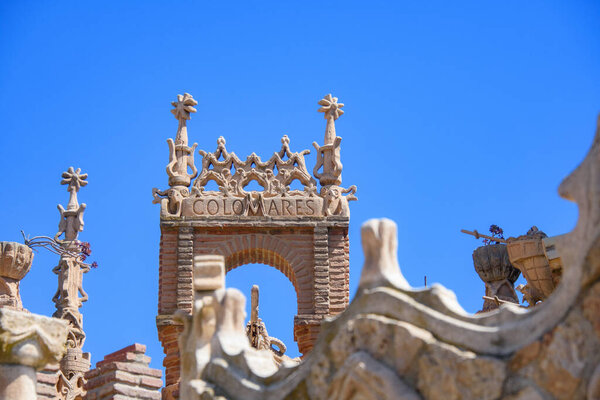 View of the pretty Colomares castle, town of Benalmadena, Andalucia, Spain