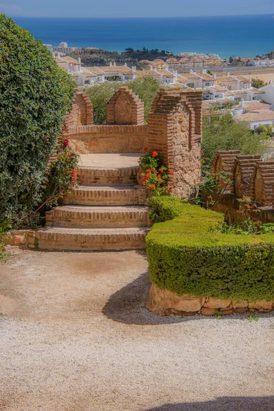 View Pretty Colomares Castle Town Benalmadena Andalucia Spain — Zdjęcie stockowe