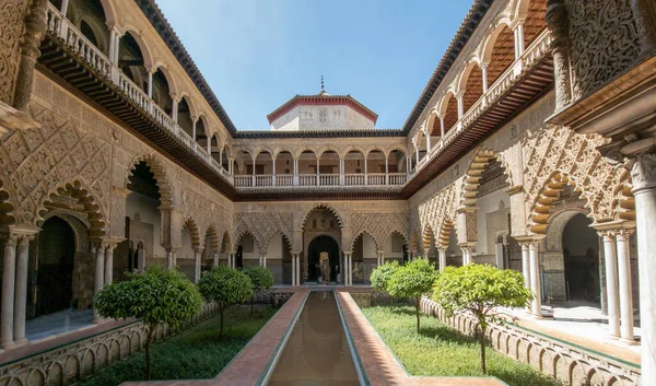 Sevilla, Endülüs, İspanya Alcazar mimarisinin ayrıntıları