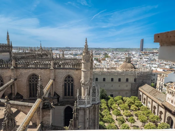  Sevilla, Endülüs, İspanya 'daki görkemli katedralin mimarisi