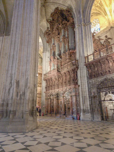 Detalhe Arquitetura Magnífica Catedral Sevilha Andaluzia Espanha — Fotografia de Stock