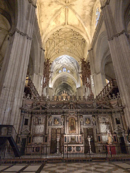 Detail Architecture Magnificent Cathedral Seville Andalusia Spain — Fotografia de Stock