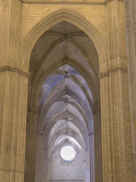 Detalhe Arquitetura Magnífica Catedral Sevilha Andaluzia Espanha — Fotografia de Stock