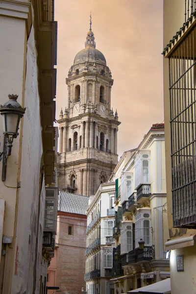 Architecture View Beautiful Cathedral Malaga Andalusia Spain — Stockfoto