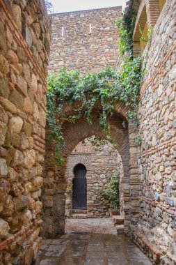 Malaga, Endülüs, İspanya Alcazar mimarisinin ayrıntıları