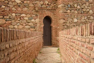 Malaga, Endülüs, İspanya Alcazar mimarisinin ayrıntıları
