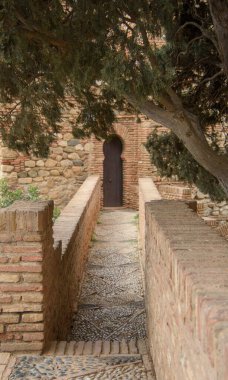 Malaga, Endülüs, İspanya Alcazar mimarisinin ayrıntıları