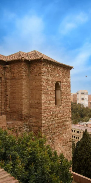 Detail Van Architectuur Van Het Alcazar Van Malaga Andalusië Spanje — Stockfoto