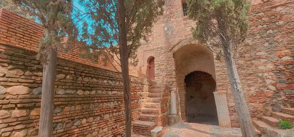 Detalle Arquitectura Del Alcázar Málaga Andalucía España —  Fotos de Stock