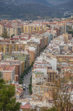 Endülüs, İspanya 'daki Malaga şehrinin manzarası