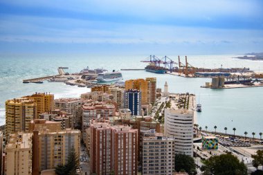 Endülüs, İspanya 'daki Malaga şehrinin manzarası
