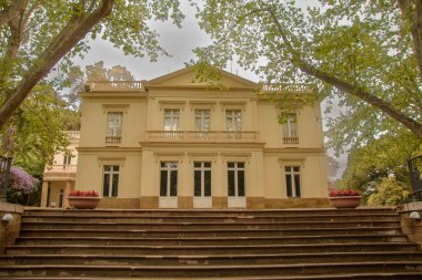 Malaga, Endülüs, İspanya 'nın güzel tarihi botanik bahçesi