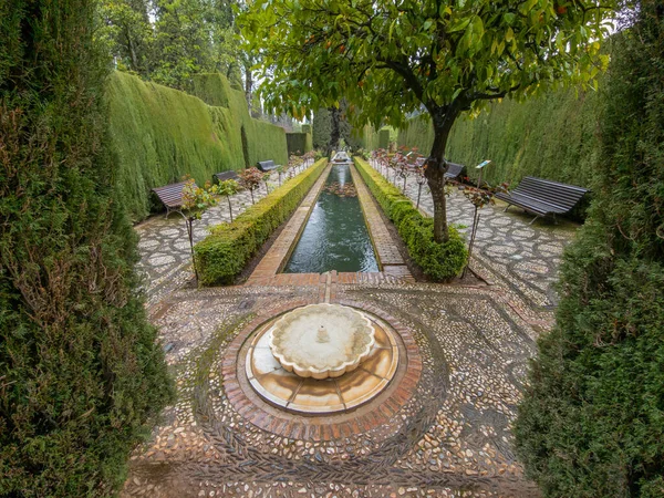 Architectural details of the Alhambra palace in Grenade, Andalusia, Spain 