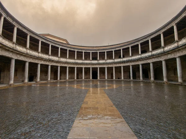 Architectural details of the Alhambra palace in Grenade, Andalusia, Spain 