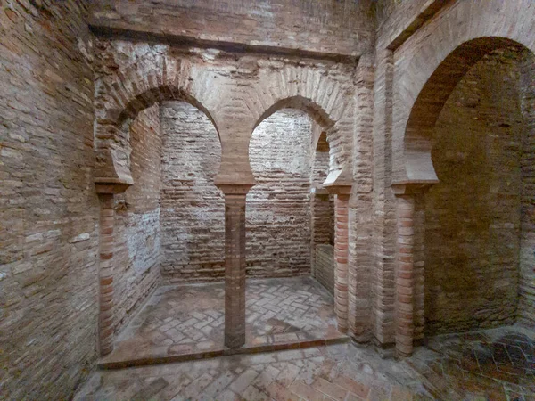 Architectural details of the Alhambra palace in Grenade, Andalusia, Spain 