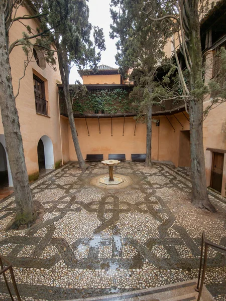 Архитектурные Детали Дворца Альгамбра Гранаде Андалусия Испания — стоковое фото