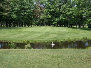 Quebec 'teki Kanada golf kulübünün manzarası güzelmiş.