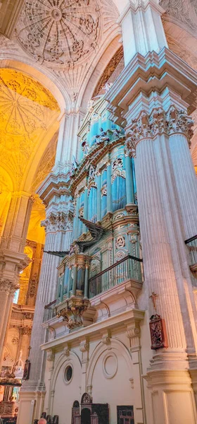 Veduta Architettonica Della Bellissima Cattedrale Malaga Andalusia Spagna — Foto Stock