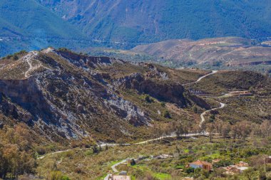 View of the area of the town of Orgiva, in the Sierra Nevada of Andalusia, Spain 