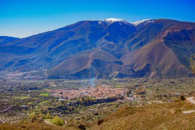 View of the area of the town of Orgiva, in the Sierra Nevada of Andalusia, Spain