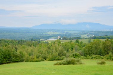 Quebec, Kanada 'da çiftliği olan kırsal alan