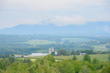 Quebec, Kanada 'da çiftliği olan kırsal alan