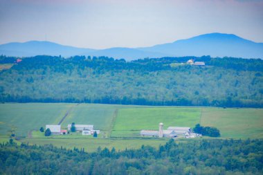 Quebec, Kanada 'da çiftliği olan kırsal alan