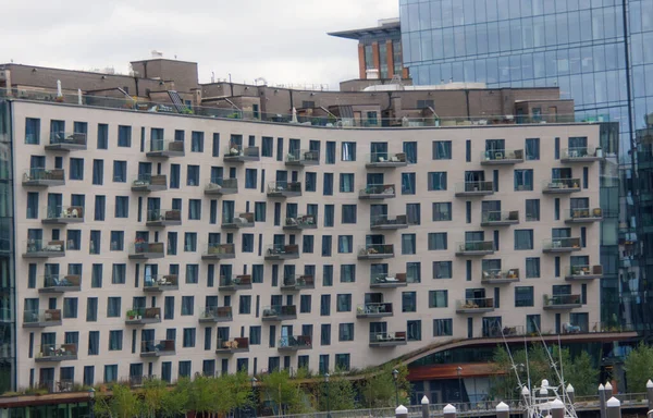 Бостон Сучасний Висотний Будинок Балконами — стокове фото