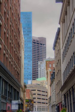 Boston City, New York, ABD 'nin mimari detayları.