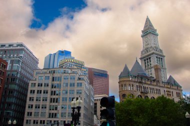 Boston City, New York, ABD 'nin mimari detayları.