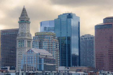 Boston City, New York, ABD 'nin mimari detayları.