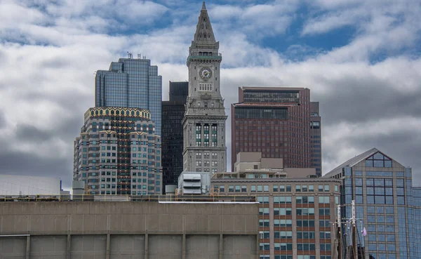 Architecture details of Boston city, New York, USA.