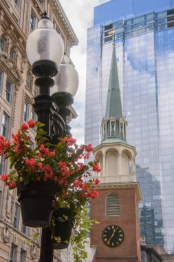 Boston City, New York, ABD 'nin mimari detayları.