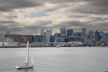Boston, ABD 'de gündüz marinası çekimleri.