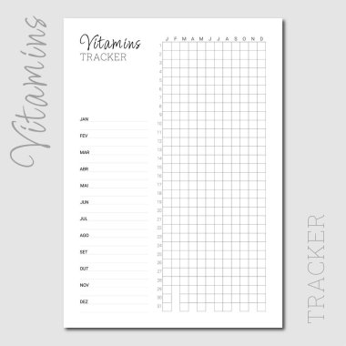 Basit tasarım planlayıcıları ve izleyicilerden oluşan bir koleksiyondan her gün kullanıma kadar vitamin izleyicisi, ev gereksinimleri ve sağlık gereksinimleri. Özel tasarımlar için: www.renatapaulo.com