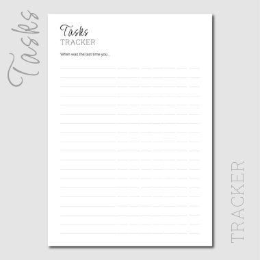 Basit tasarım planlayıcıları ve izleyicilerden oluşan bir koleksiyondan her gün kullanıma, temel ev ihtiyaçlarına ve sağlık ihtiyaçlarına kadar takip cihazı. Özel tasarımlar için: www.renatapaulo.com