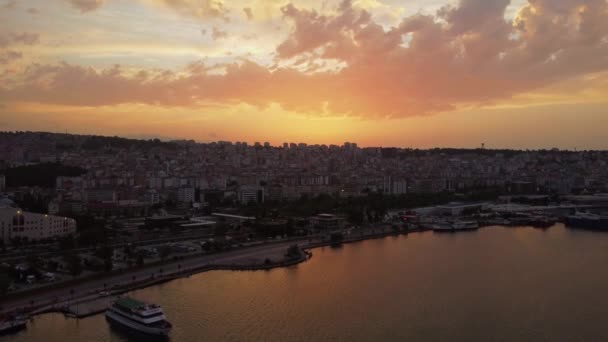 Ilkadim Samsun Turecko Červen 2022 Letecký Pohled Město Pobřeží Samsun — Stock video