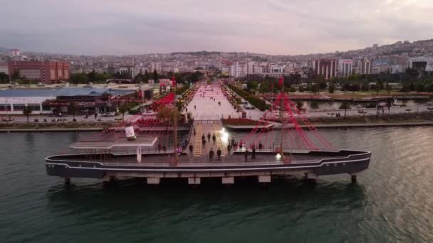 Ilkadim Samsun Turkey June 2022 Samsun Inspection Aerial View Coastline — ストック動画