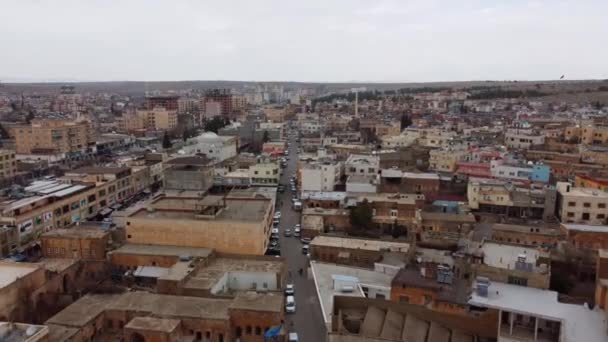 Midyat Mardin Turkey October 2022 View Top Street Mardin Drone — стокове відео