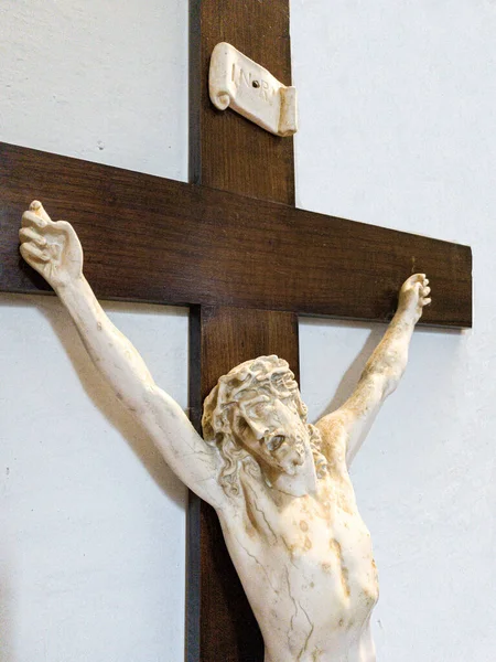 Christus Aan Het Kruis Genageld — Stockfoto